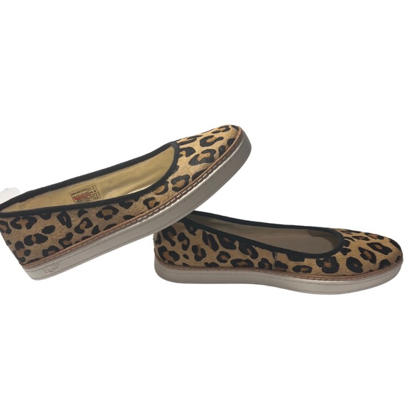 New, UGG Kammi Calf Hair, Leopard Print Slip-On Ballet Flats Size US 8 - Picture 7 of 7